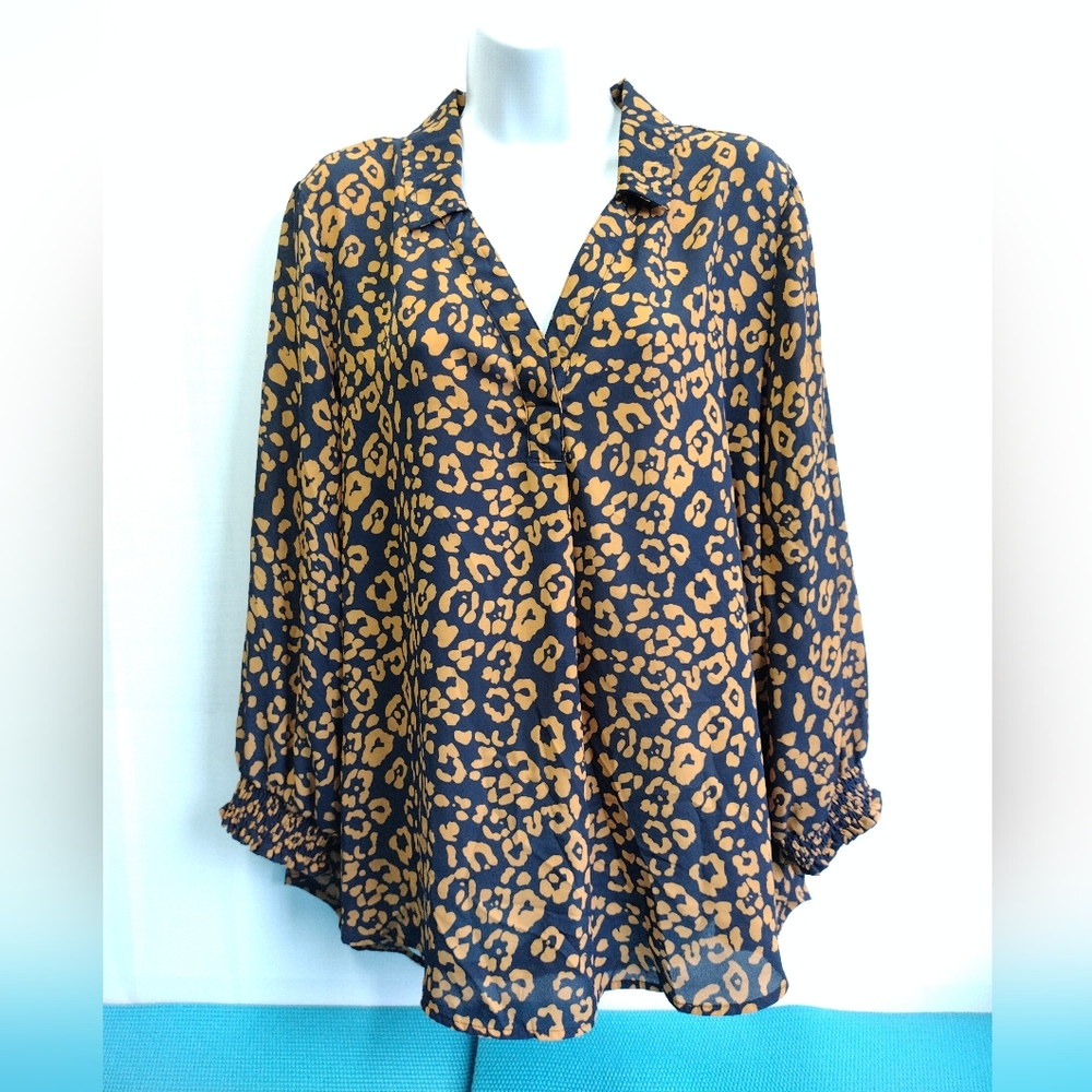 Dressbarn Pullover V+Neck Tunic Elastic Cuff - XL